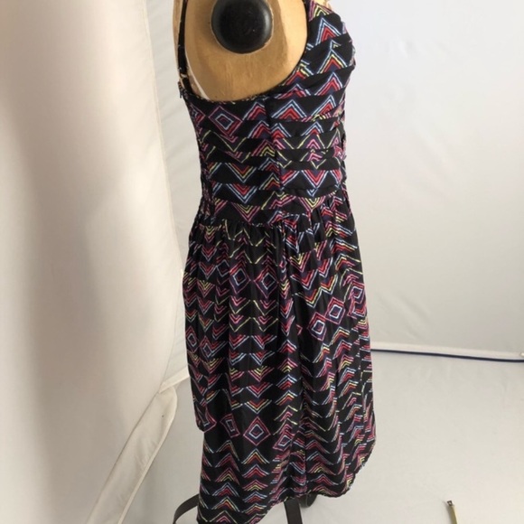 Roxy multicolor black skater sundress with adjustable straps - Picture 5 of 13